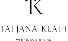 Tatjana Klatt Weddings Logo mit Slogan
