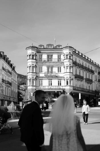Brautpaar in der Stadt Baden-Baden