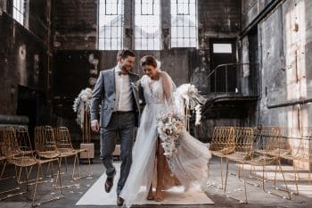 Industrial Wedding Brautpaar auf Hochzeit